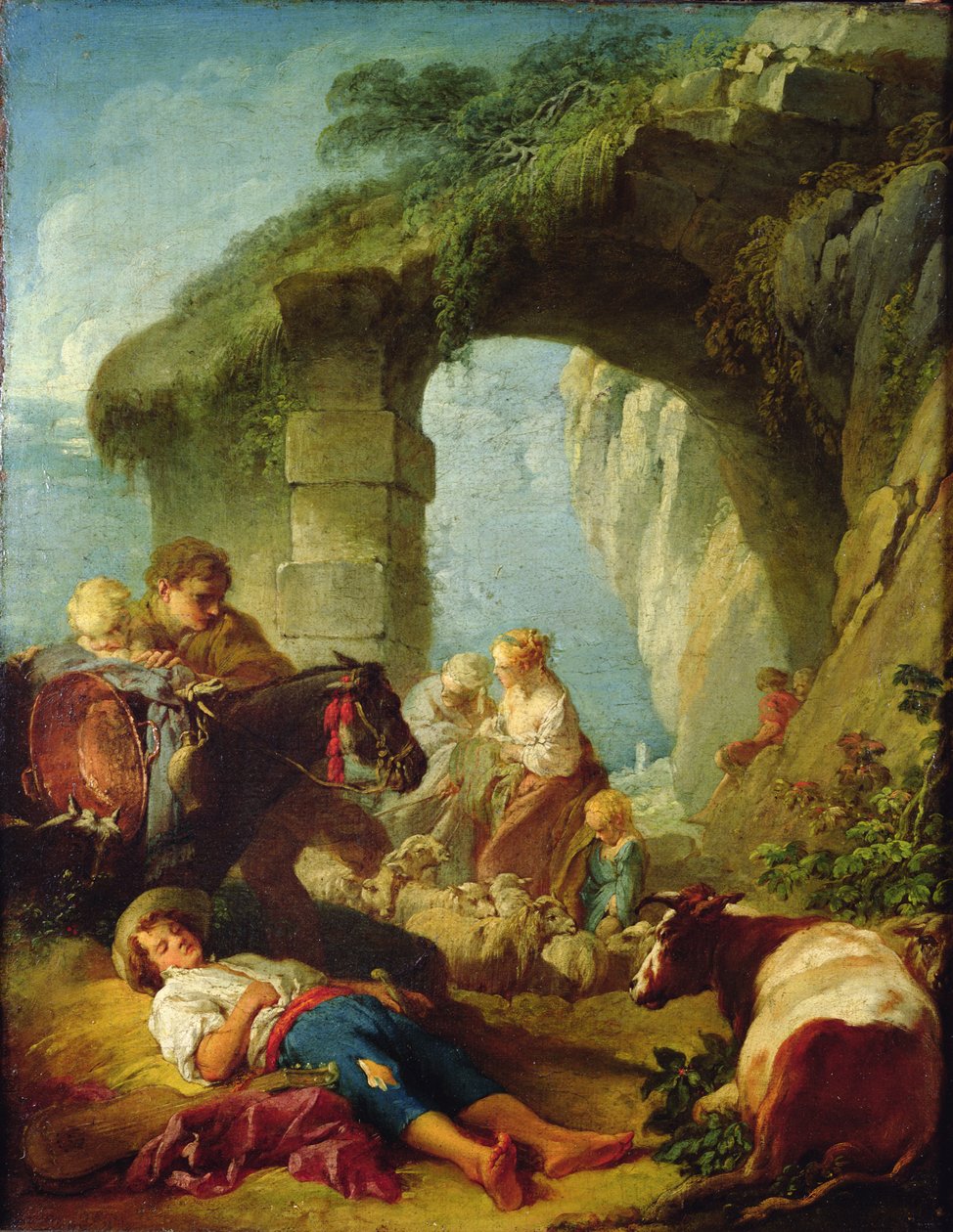 Pastorale Scene door François Boucher
