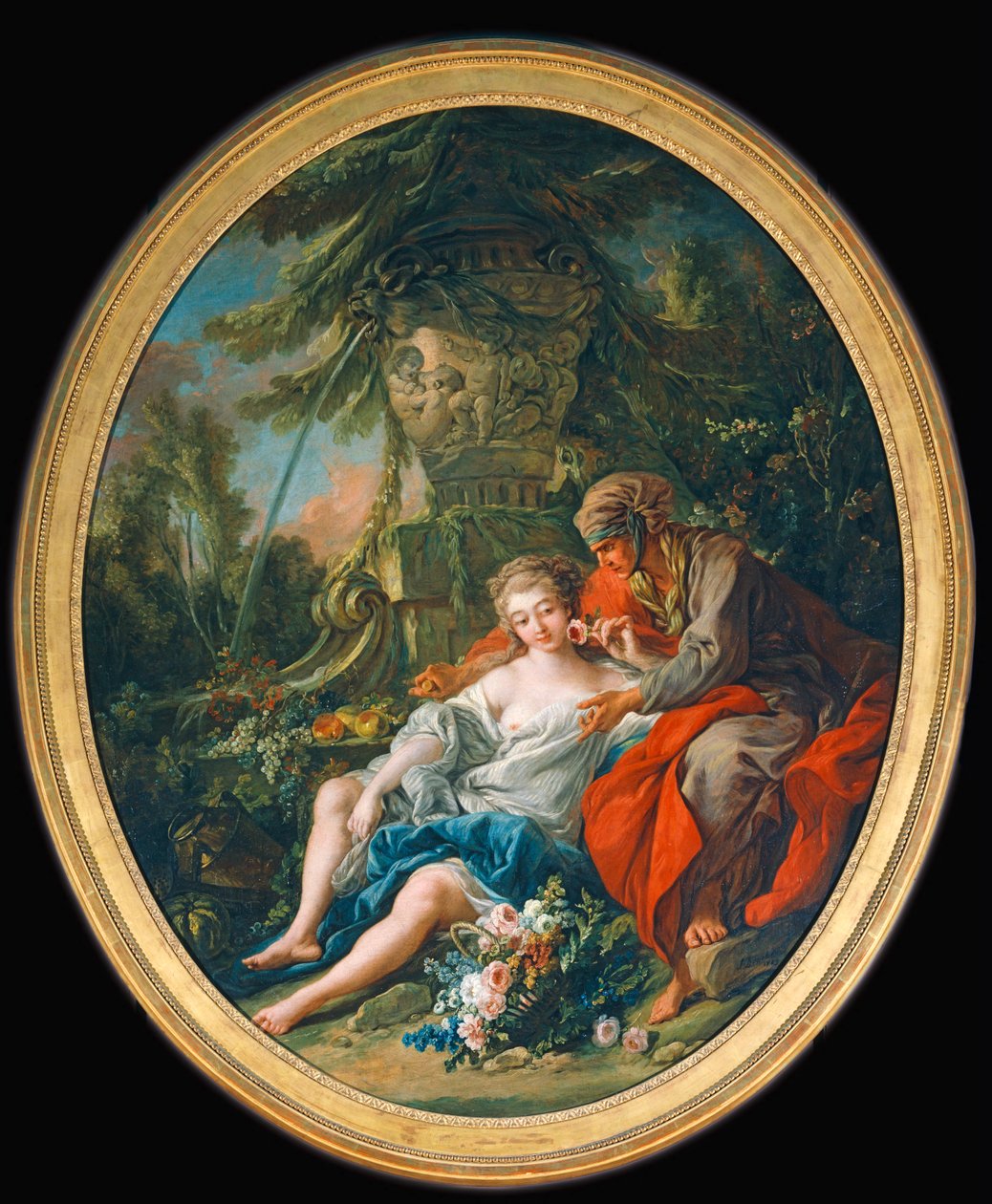 Vertumne et Pomone - Vertumnus en Pomona ... door François Boucher