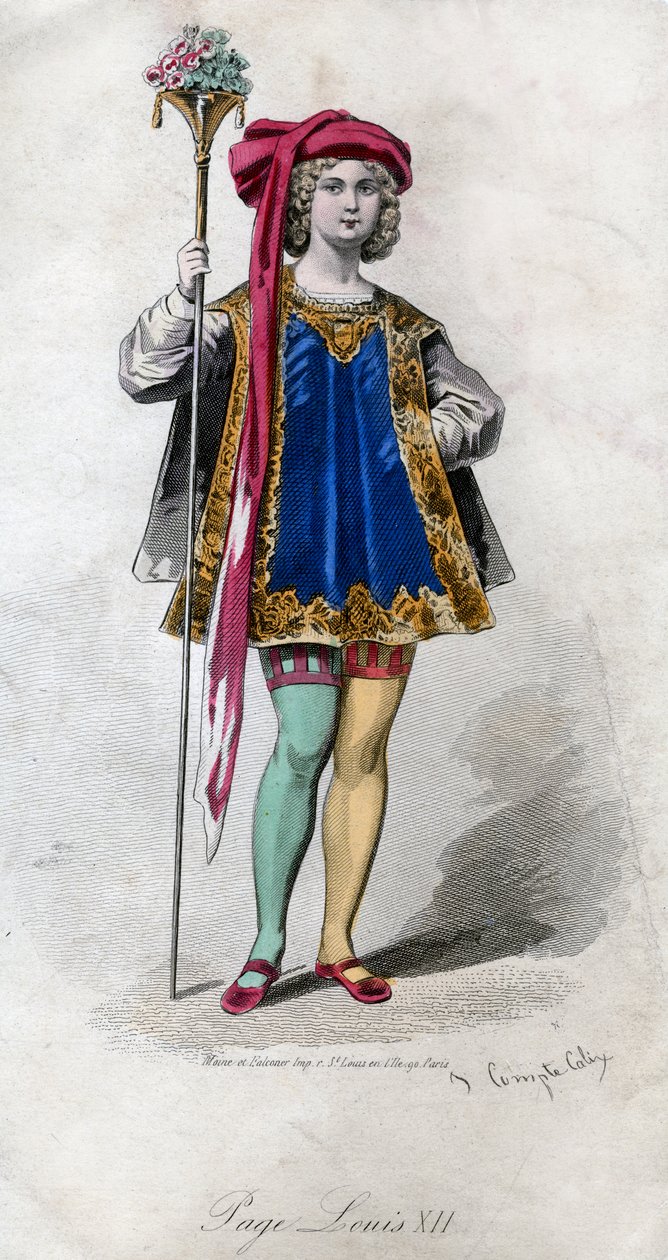 Page, Lodewijk XII, 19e eeuw door Francois Claudius Compte Calix