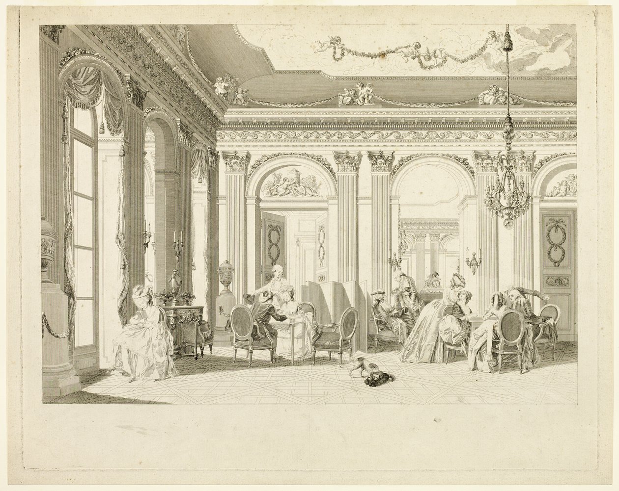 De salon door Francois Dequevauviller