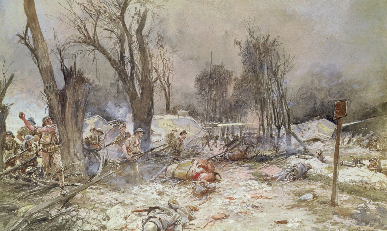 Het offensief bij Saint-Pierre-Aigle, juli 1918 door Francois Flameng