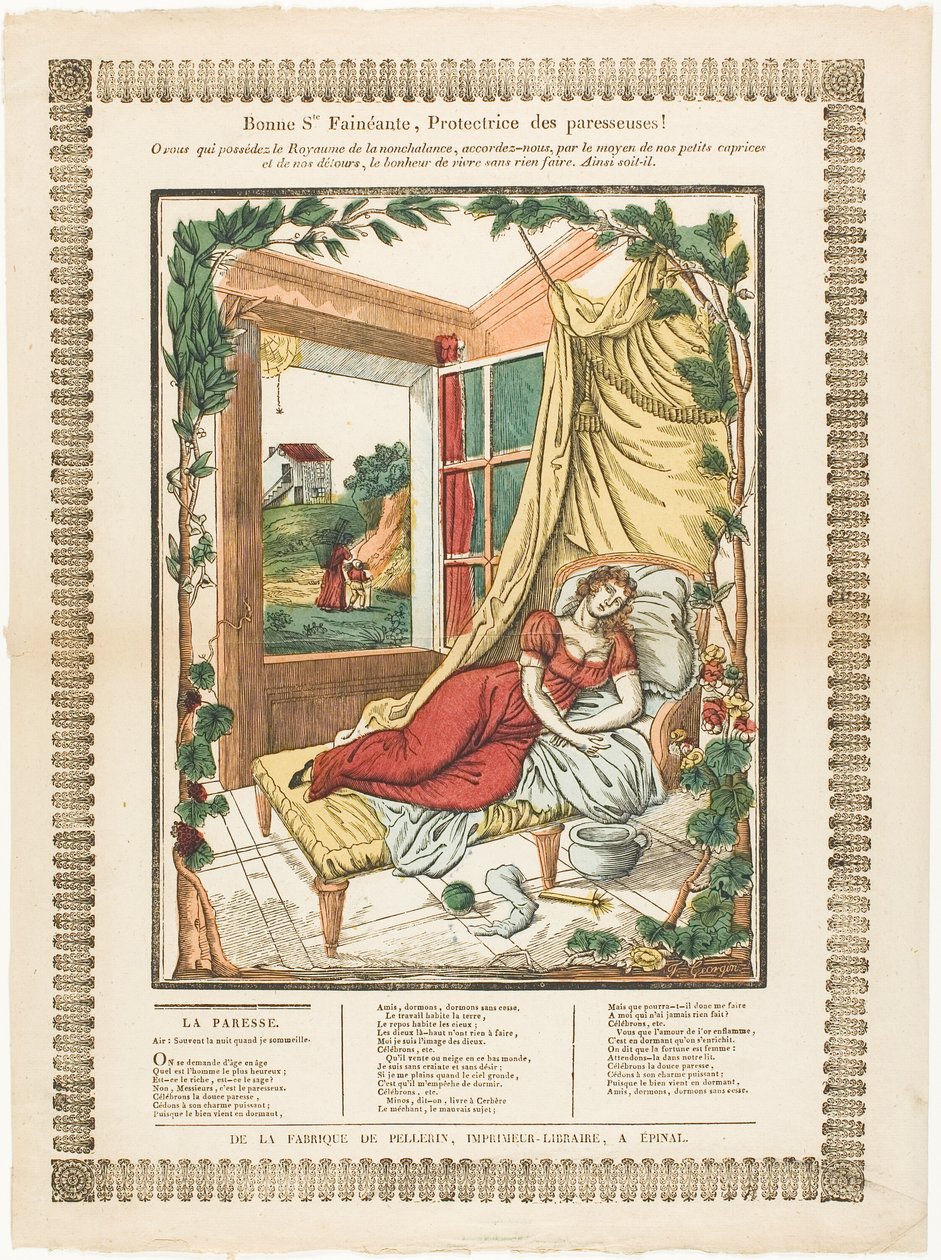 Bonne Ste. Fainéante, Protectrice des paresseuses! door Francois Georgin