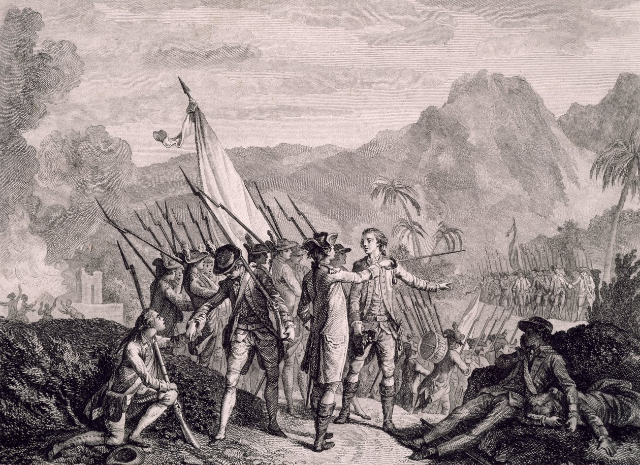 Franse verovering van Tobago door Francois Godefroy