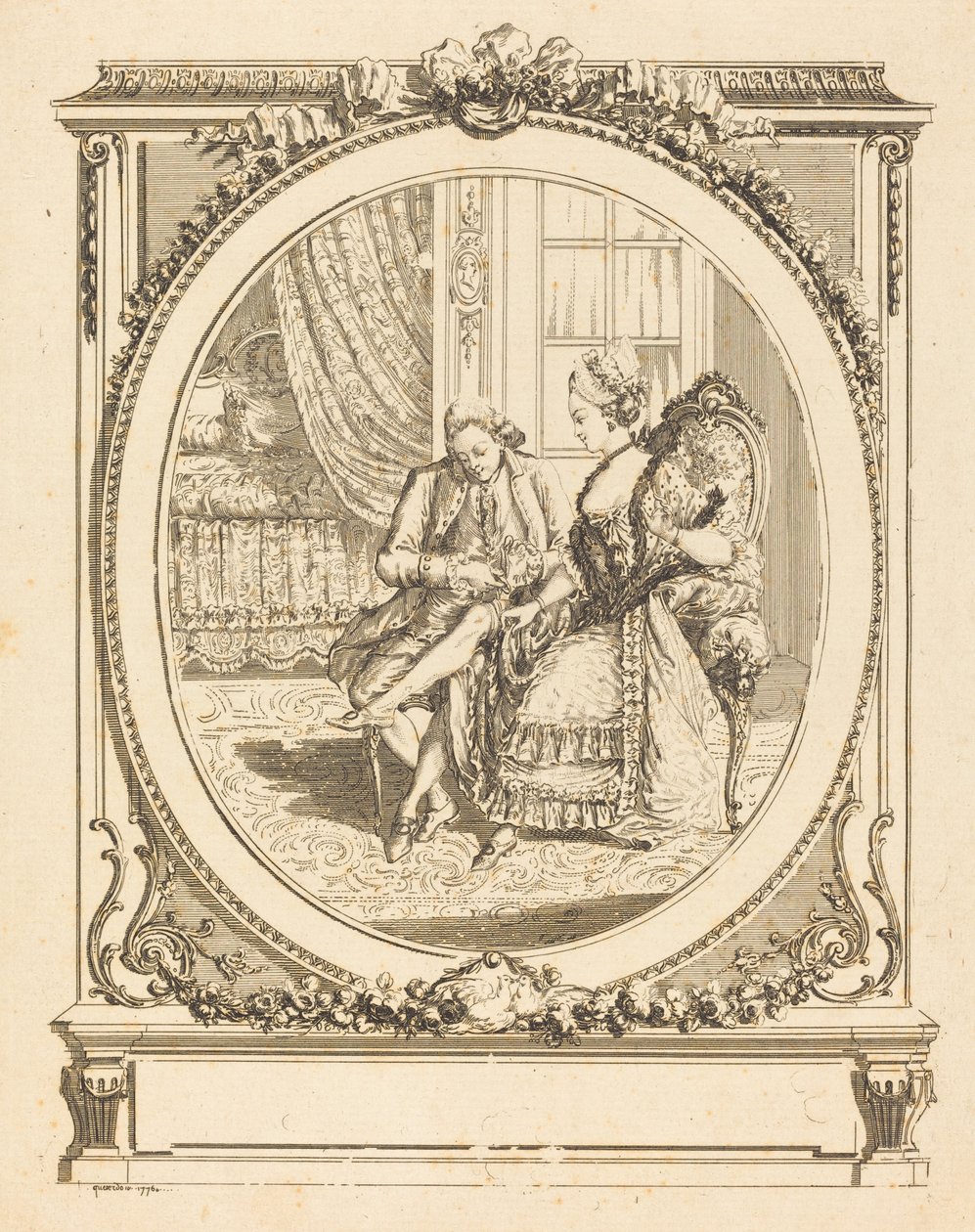 De jarretel door Francois Marie Isidore Queverdo