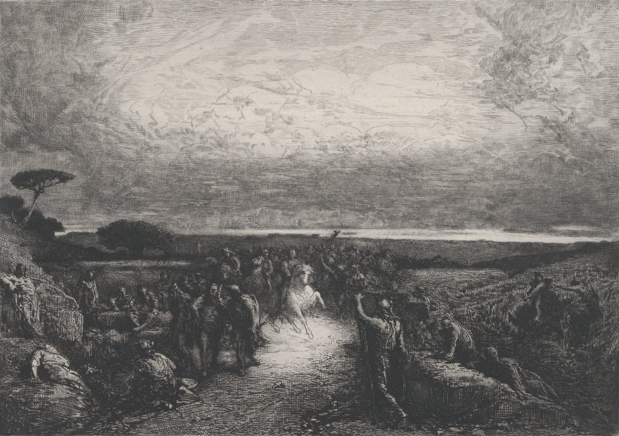 Campagne van Rome, 19e eeuw door Francois Nicolas Chifflart
