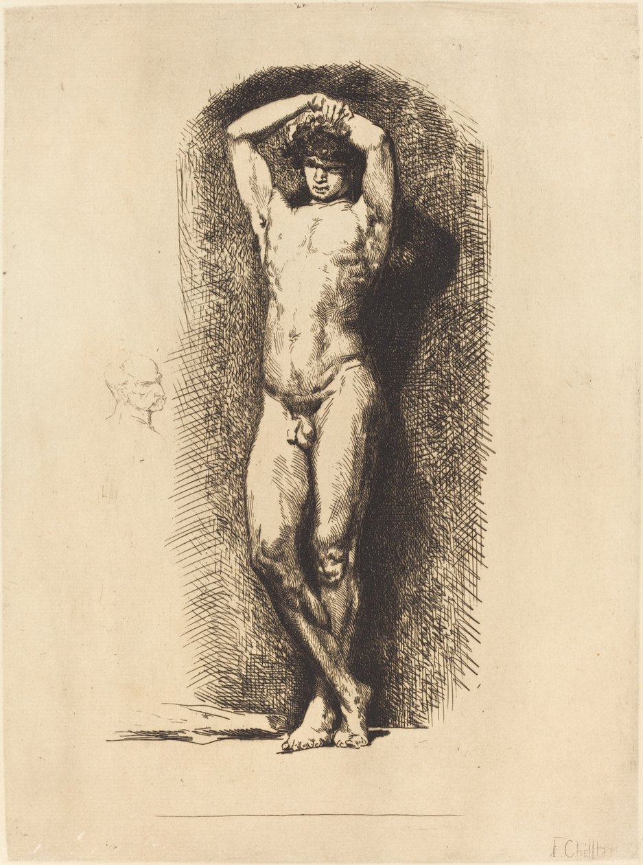 Mannelijke academie door Francois Nicolas Chifflart