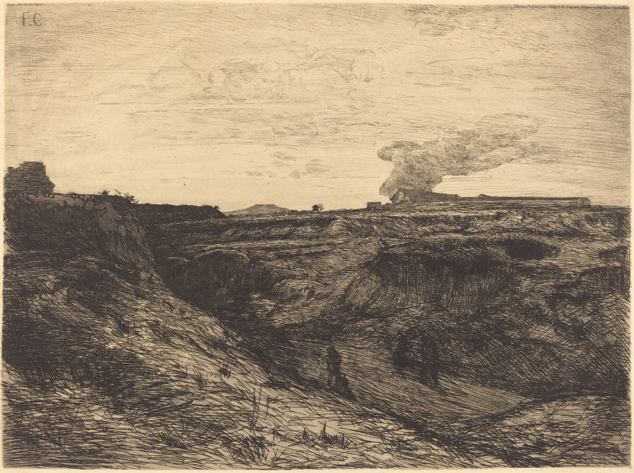 Steengroeve bij Montmartre door Francois Nicolas Chifflart