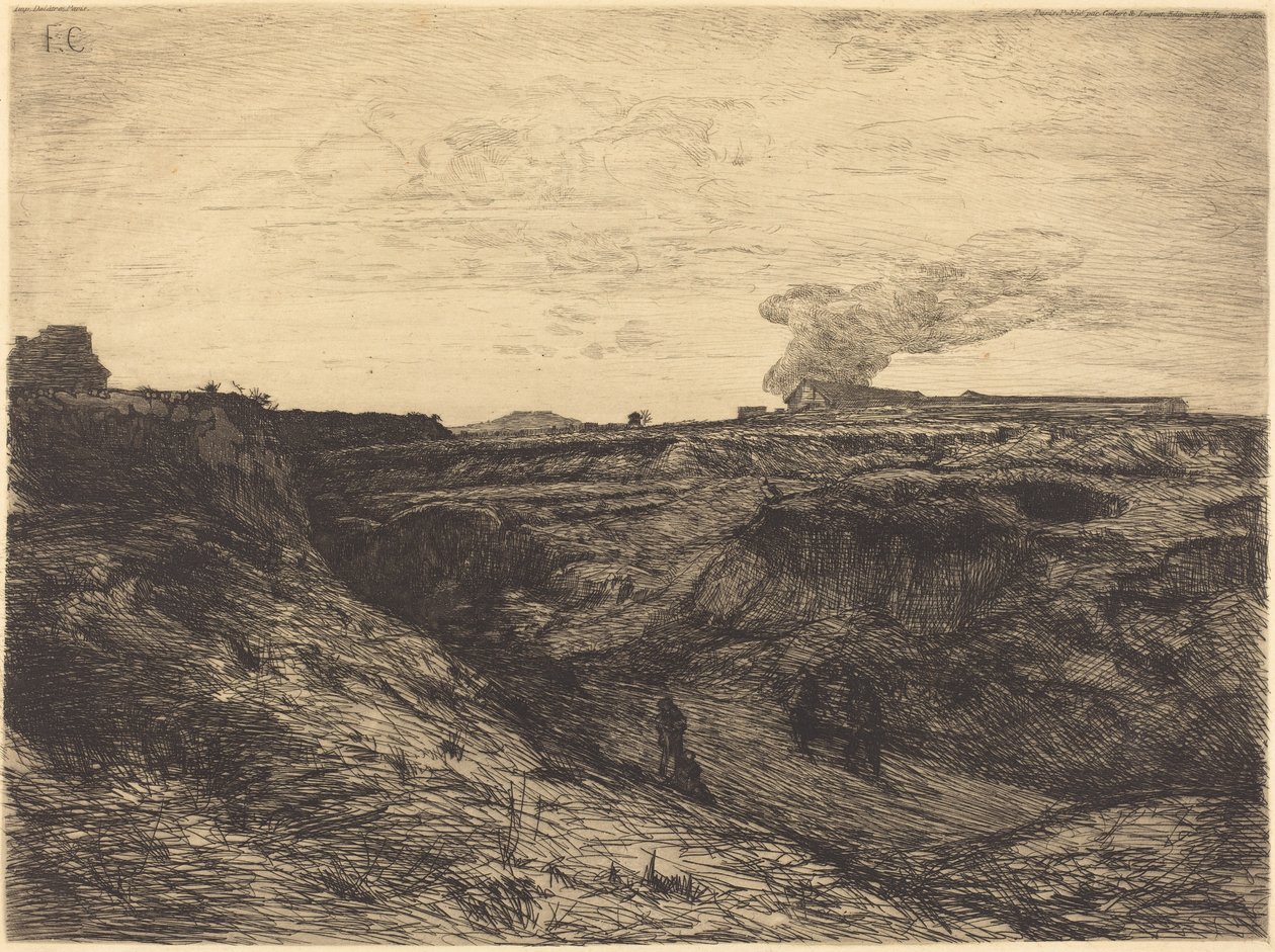 Steengroeve bij Montmartre door Francois Nicolas Chifflart