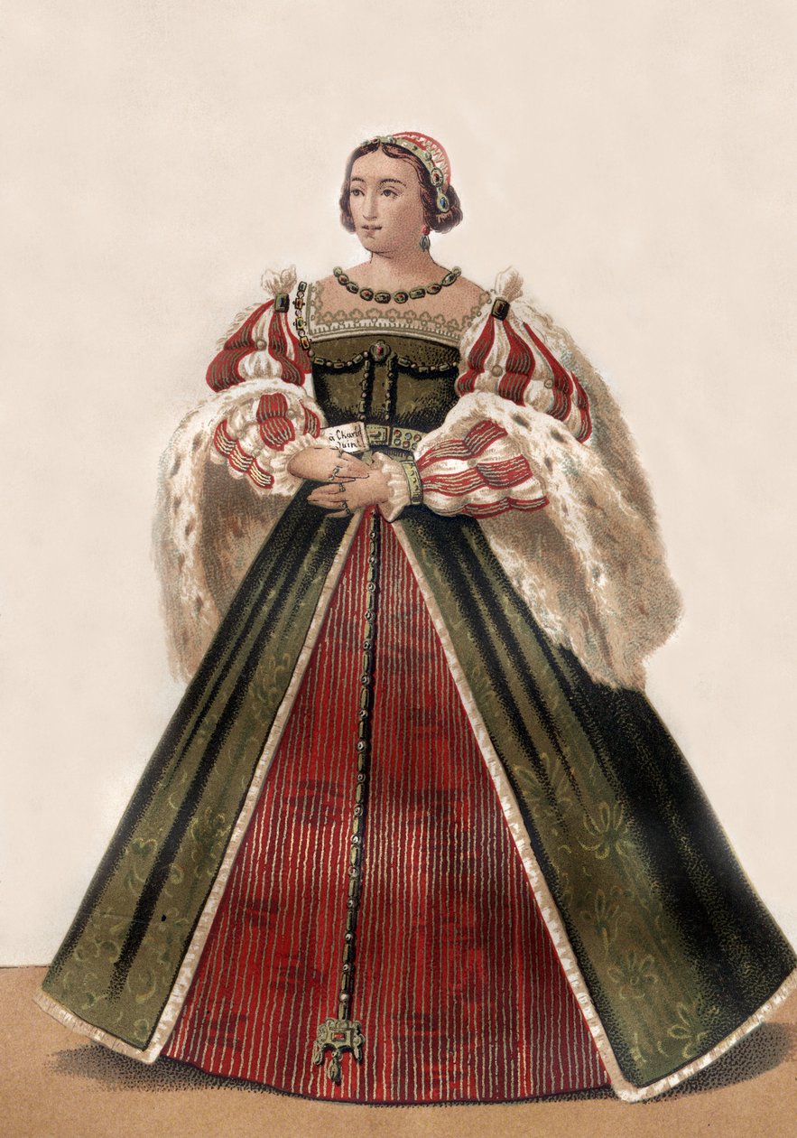 Eleonore van Oostenrijk (litho) door Francois Roger de Gaignieres