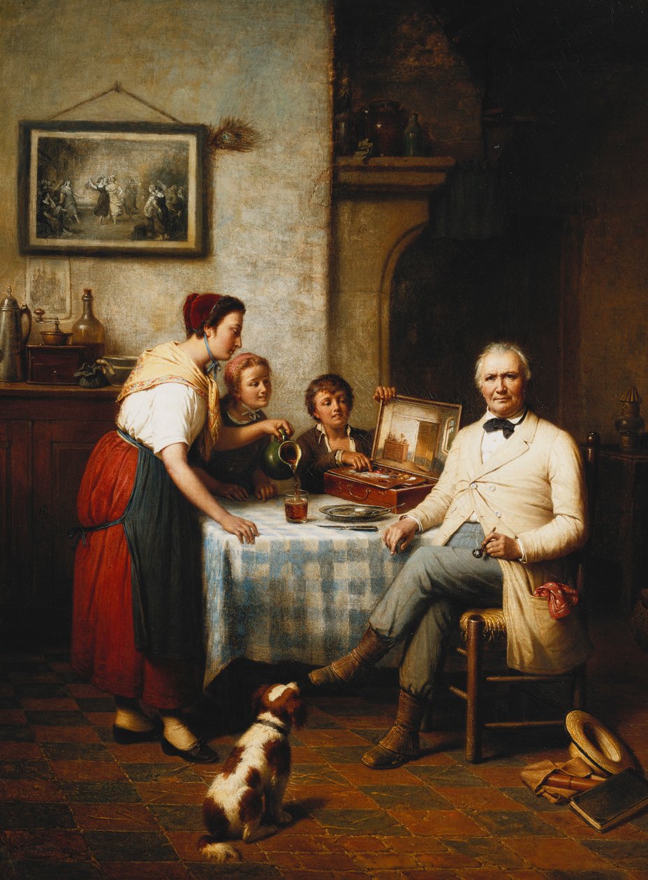 De Lunch van de Kunstenaar, 1878 door Francois Verheyden