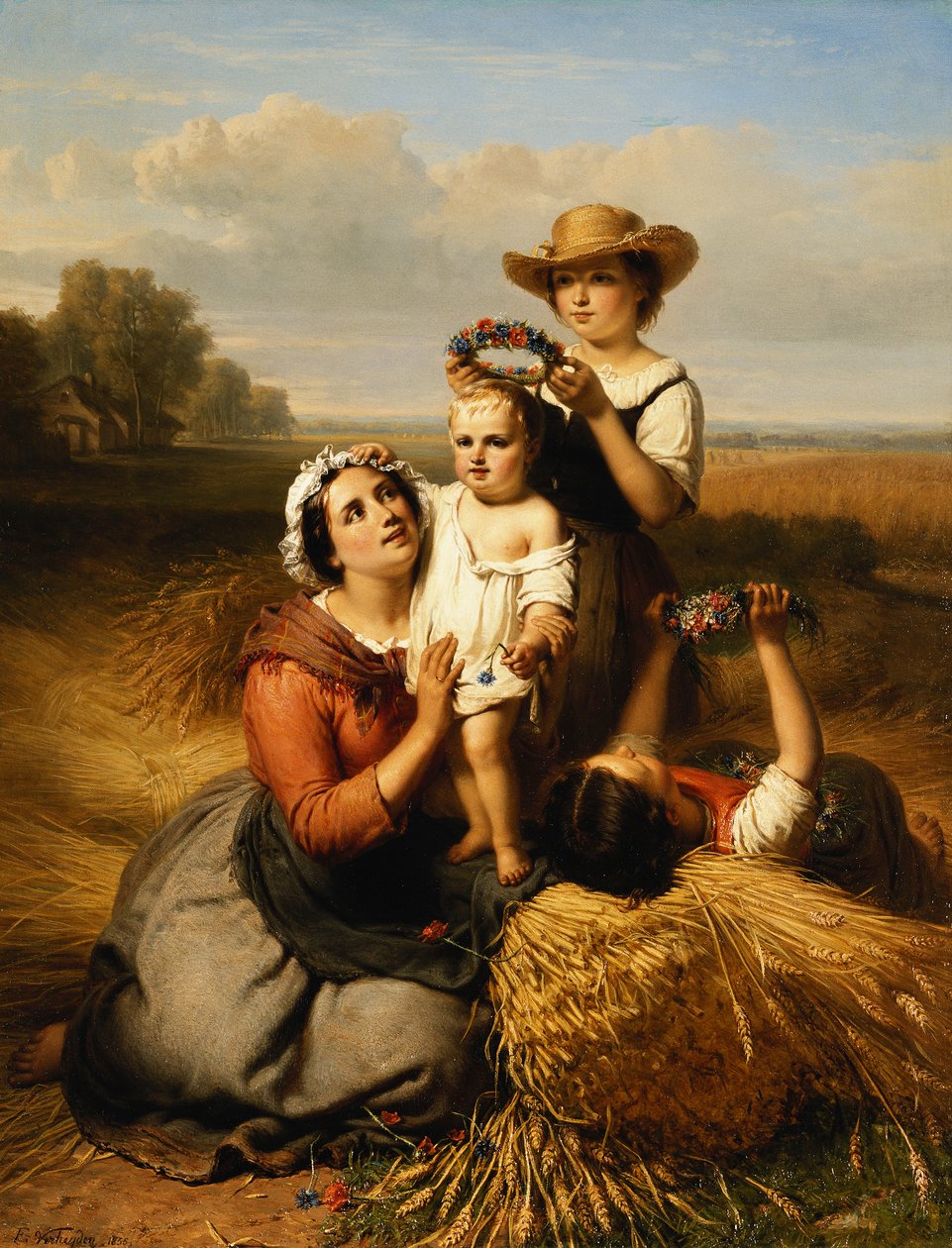 De familie van de oogster door Francois Verheyden