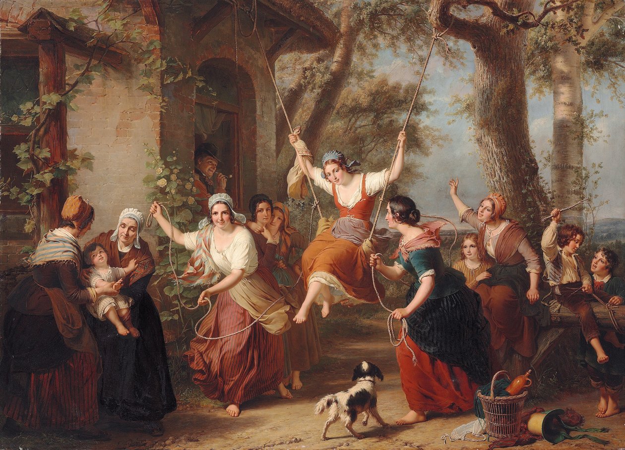De schommel, 1848 door Francois Verheyden