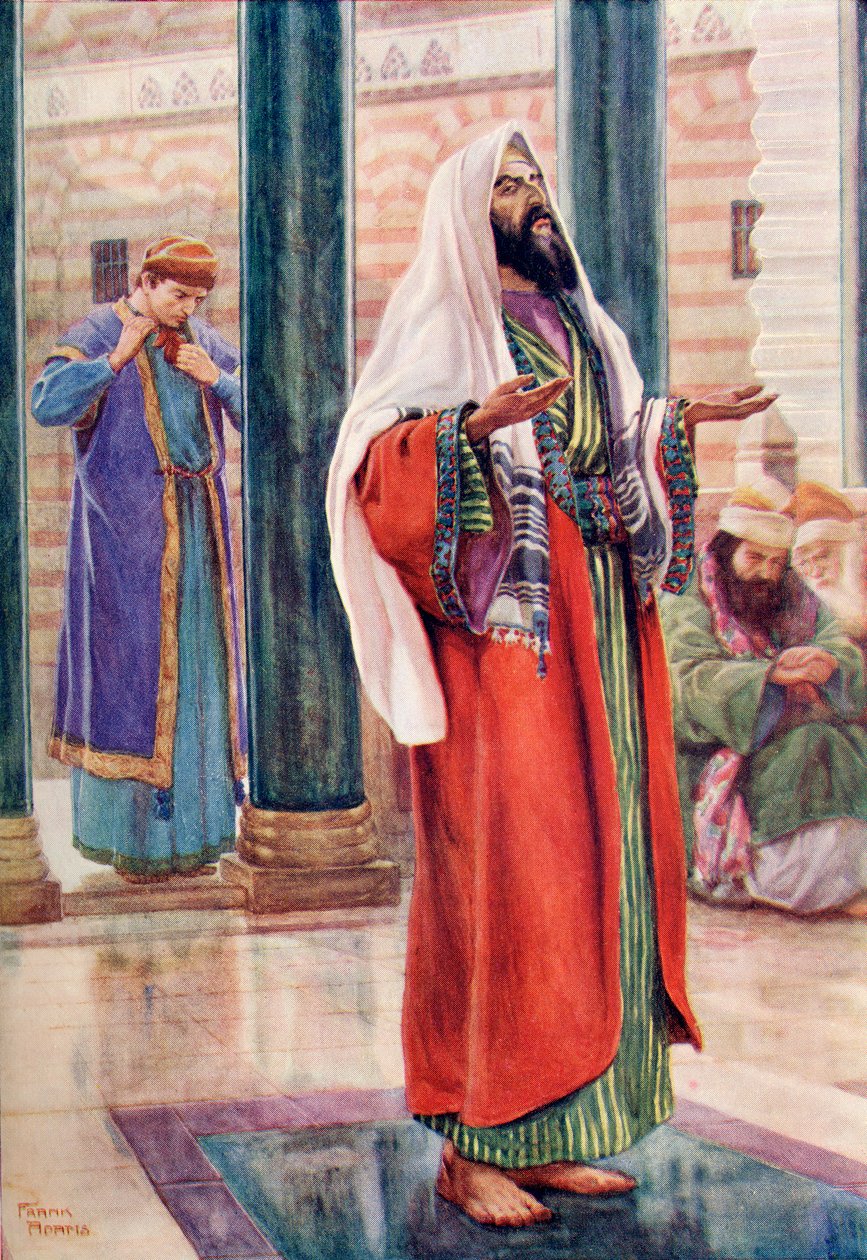 De Gelijkenis van de Farizeeër en de Tollenaar, ca. 1910 door Frank Adams