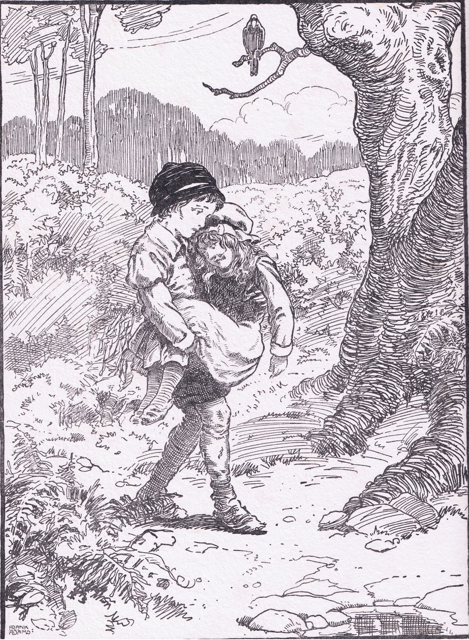 Zo dwaalden deze twee mooie hertjes, tot de dood hun verdriet beëindigde, 1930s door Frank Adams
