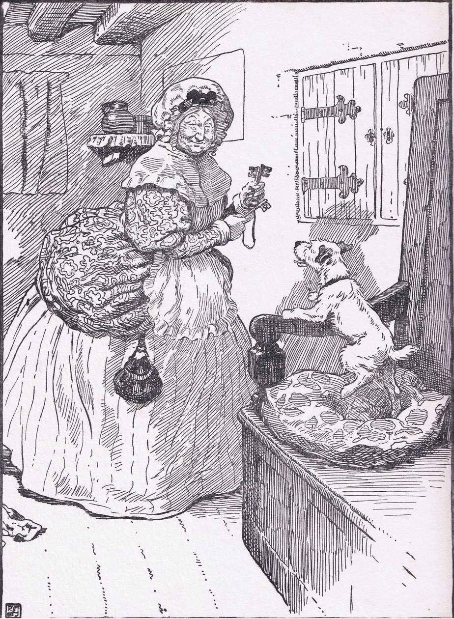 Oude Moeder Hubbard-ging naar de kast, jaren 1930 door Frank Adams