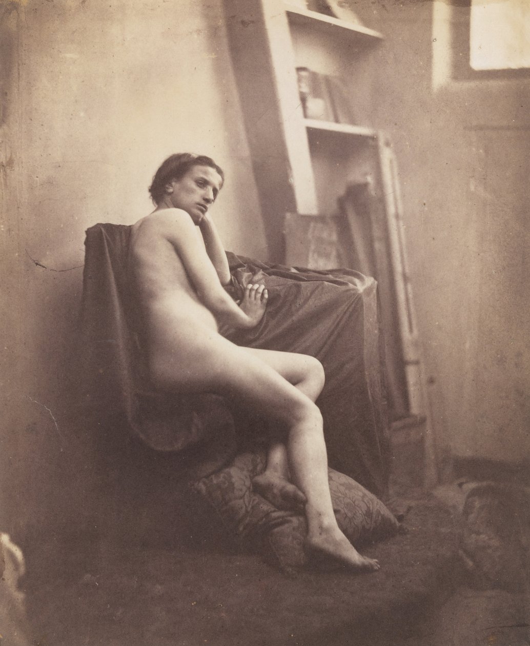 [Vrouwelijk naakt in studio], 1856-59 door Frank Chauvassaigne