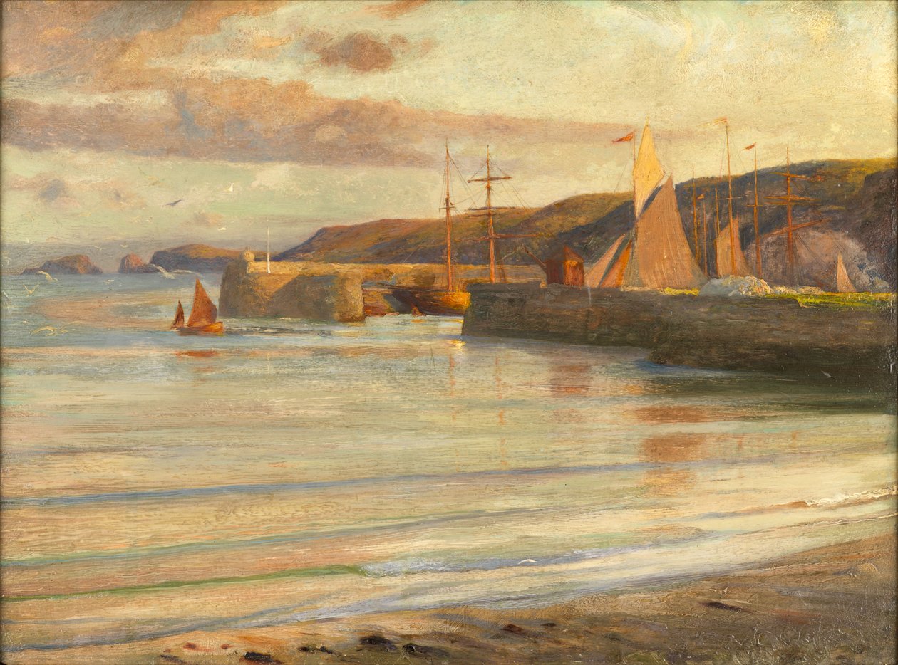 Aan de Noord-Devon Kust door Frank Dicksee