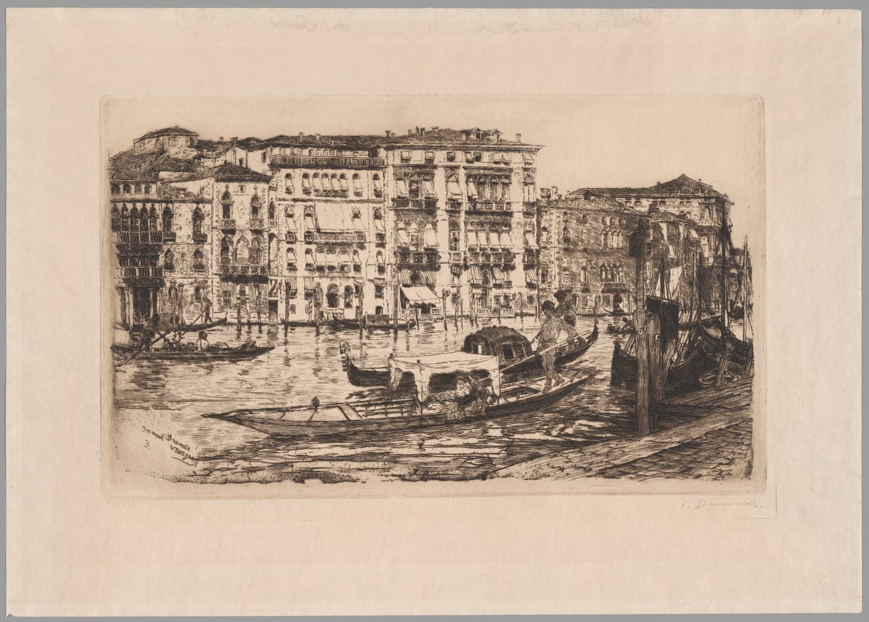Canal Grande, Venetië door Frank Duveneck
