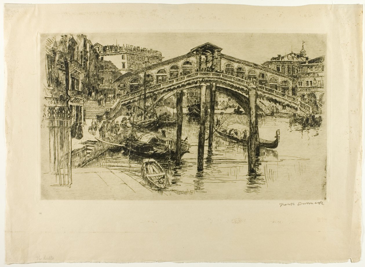 De Rialto, Venetië door Frank Duveneck