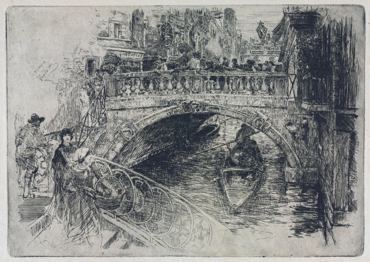 Venetiaanse brug door Frank Duveneck