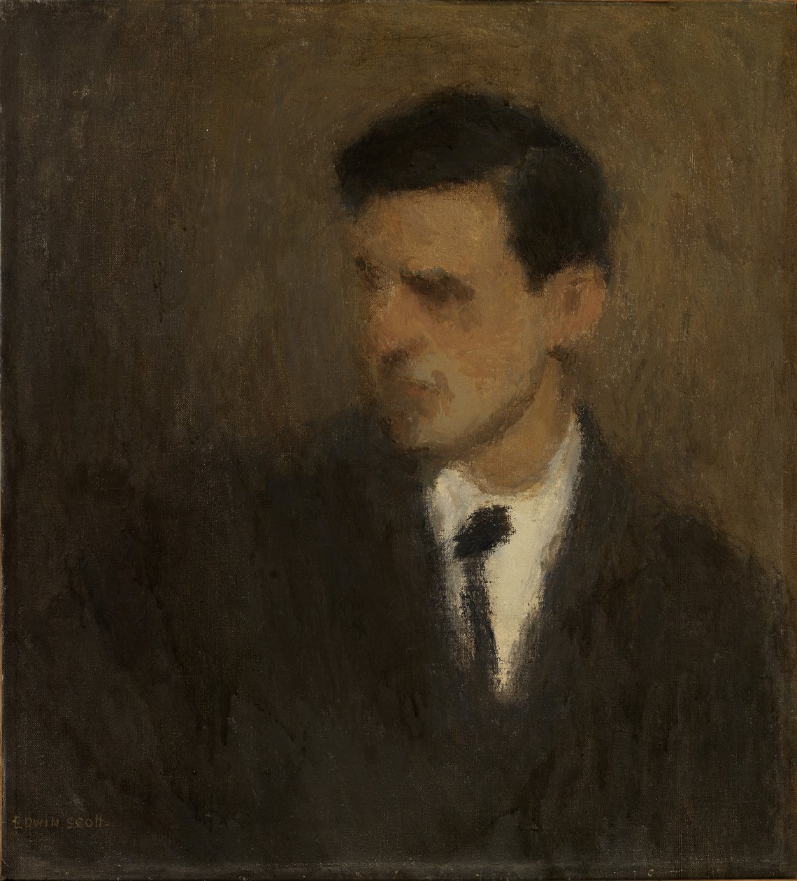 Portret van een jonge man door Frank Edwin Scott