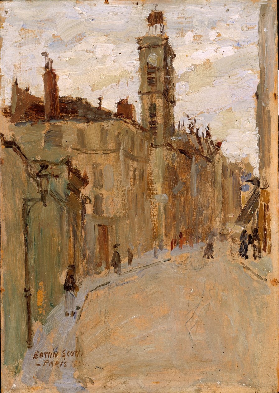 Straat in het Quartier Latin door Frank Edwin Scott