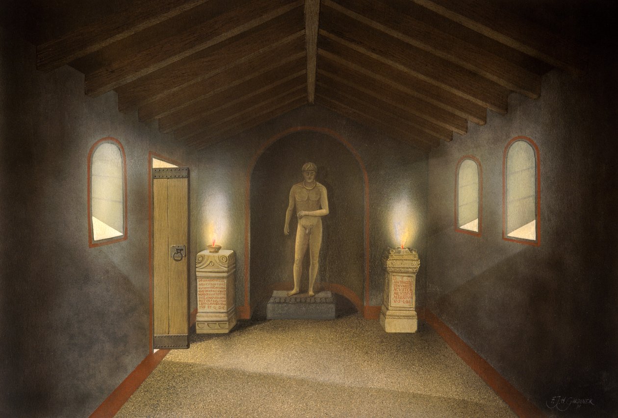Benwell Romeinse Tempel, 2e eeuw, 1990-2010 door Frank Gardiner