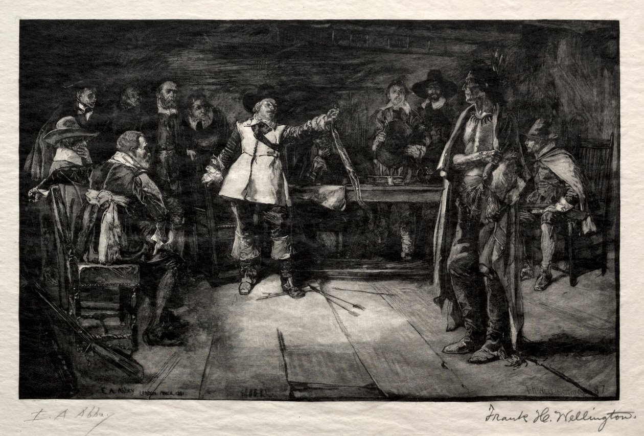 Uitdaging van Miles Standish door Frank H. Wellington