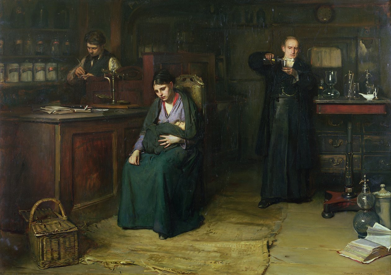 Twijfelende hoop, 1875 door Frank Holl