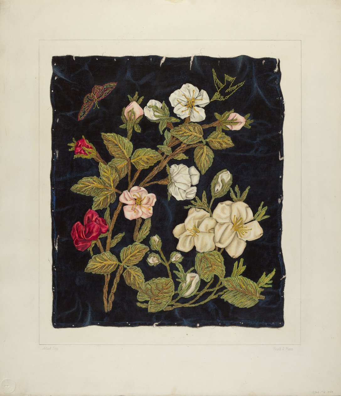 Handgemaakte Bloemen op Zwart door Frank J. Mace