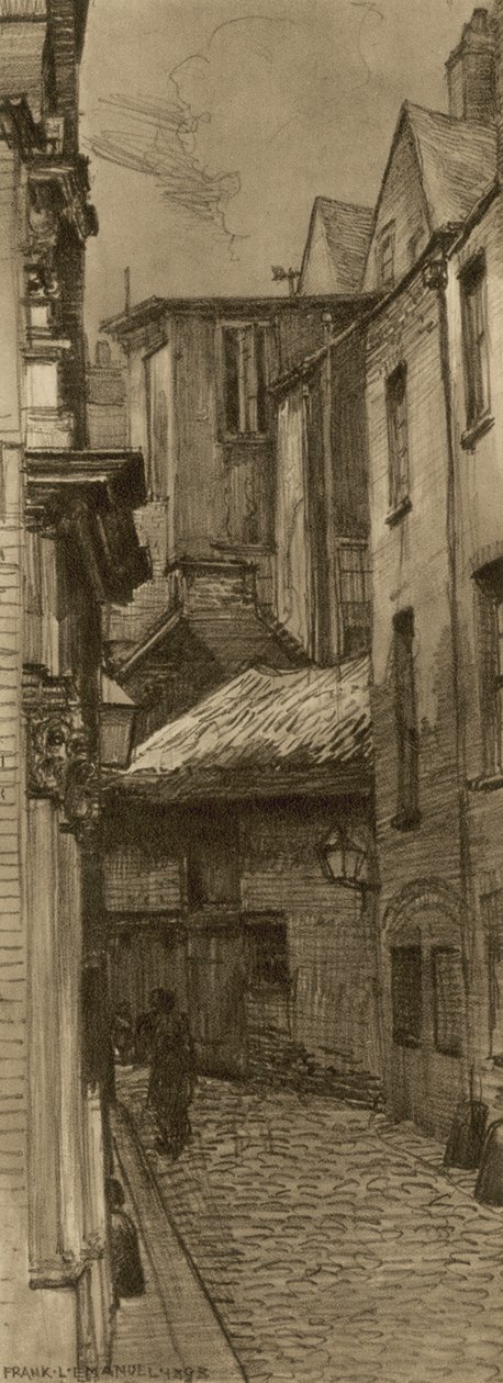 Milford Lane, Strand (gravure) door Frank Lewis Emanuel