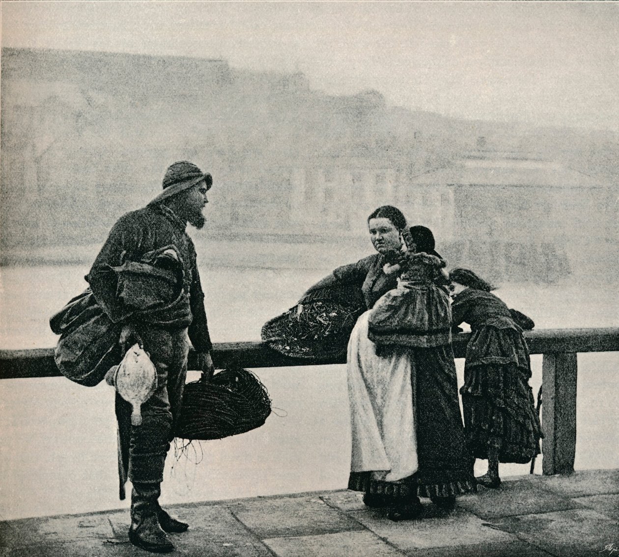 Vissers, Whitby, ca. 1890 door Frank Meadow Sutcliffe