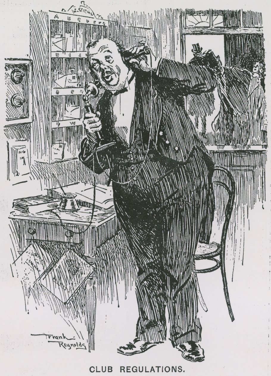 Clubreglement (gravure) door Frank Reynolds