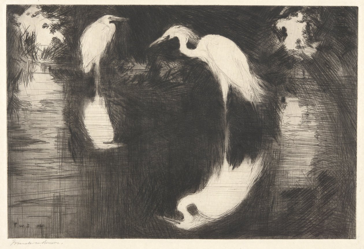Donkere poel P. 189 Pub.St. door Frank Weston Benson