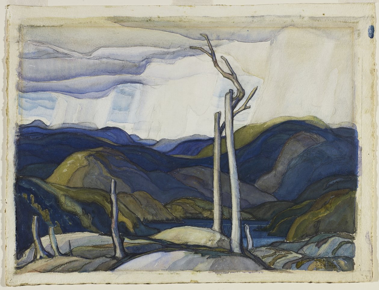 Sneeuwwolken door Franklin Carmichael