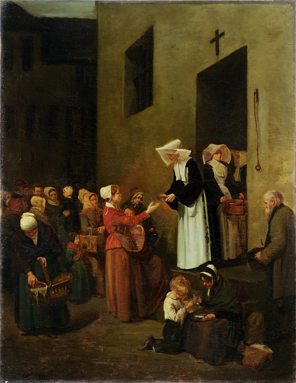 Liefdadigheid, 1851 door François Bonvin