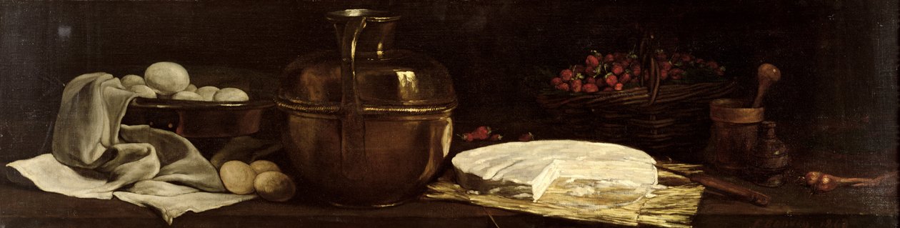 Stilleven met Brie, 1863 door François Bonvin