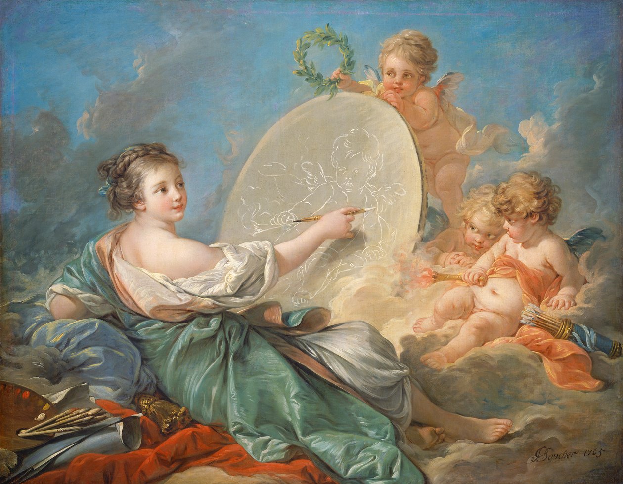 Allegorie van het schilderen, 1765 door François Boucher