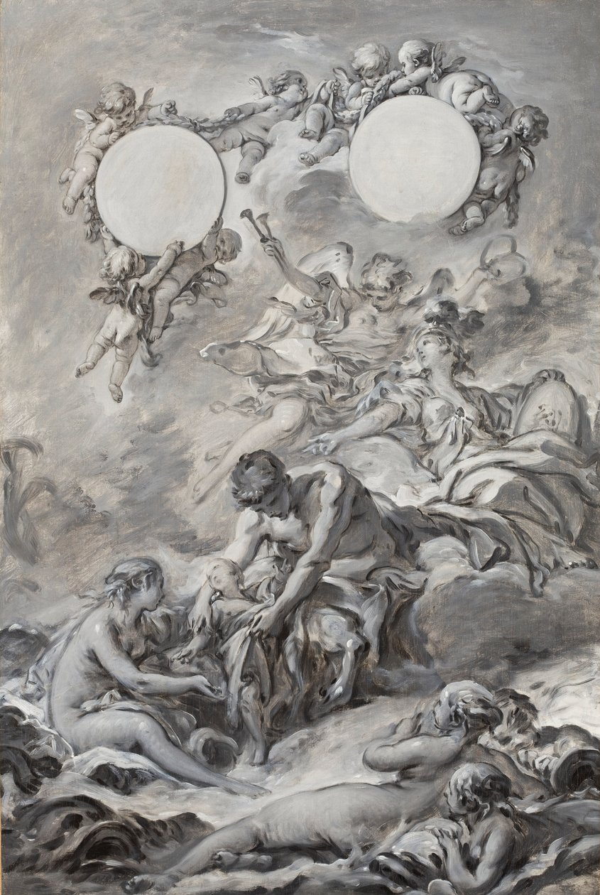 Allegorie van de Opvoeding van Lodewijk XV, ca. 1756 door François Boucher