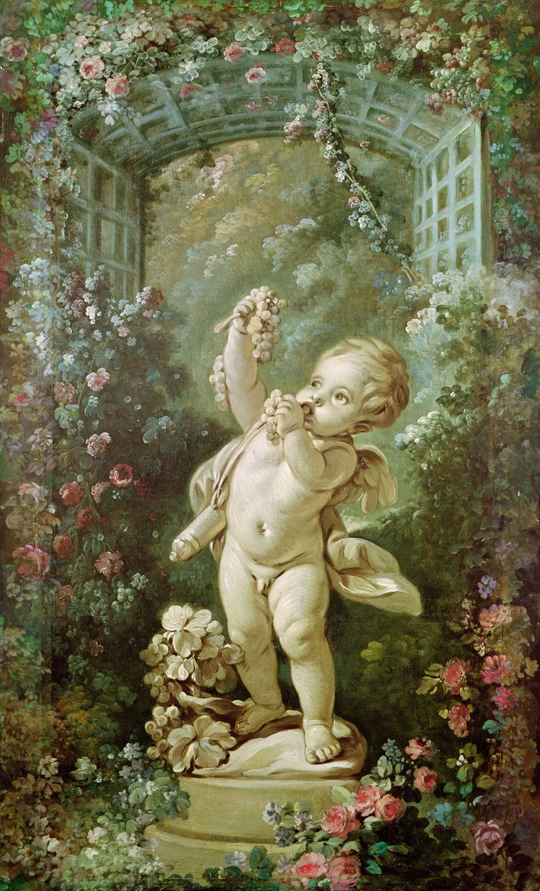 Cupido met druiven door François Boucher