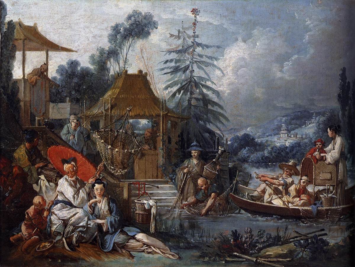 De Chinese visserij door François Boucher