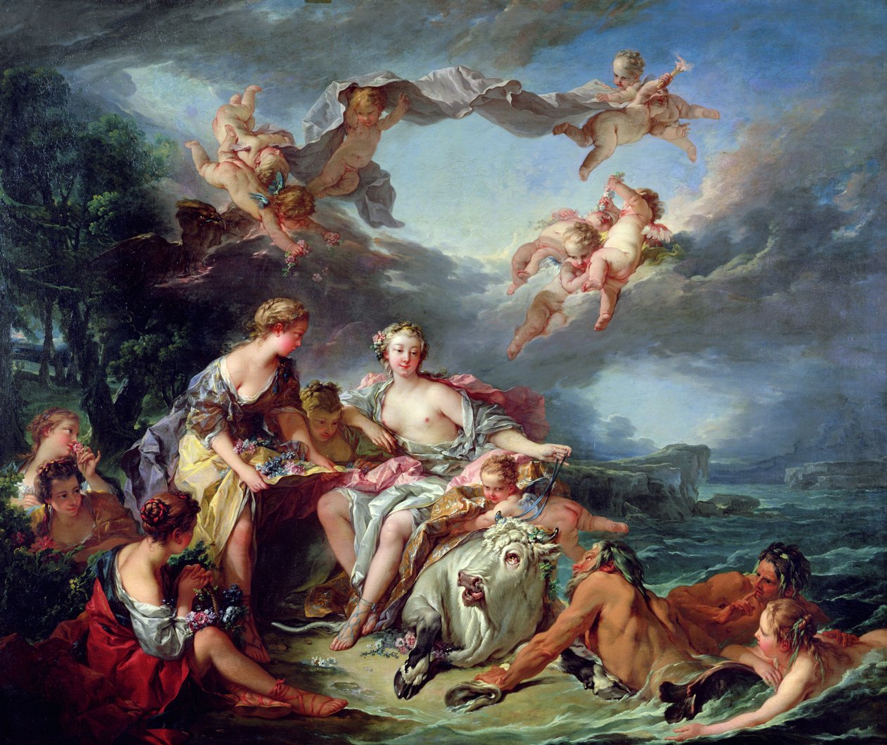 De verkrachting van Europa, 1747 door François Boucher