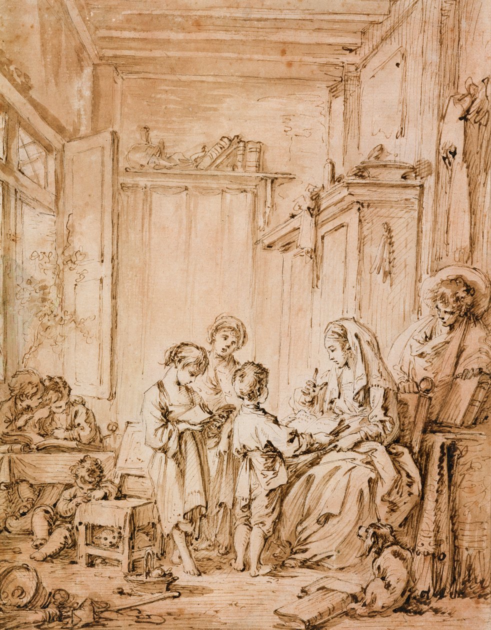 Het klaslokaal door François Boucher