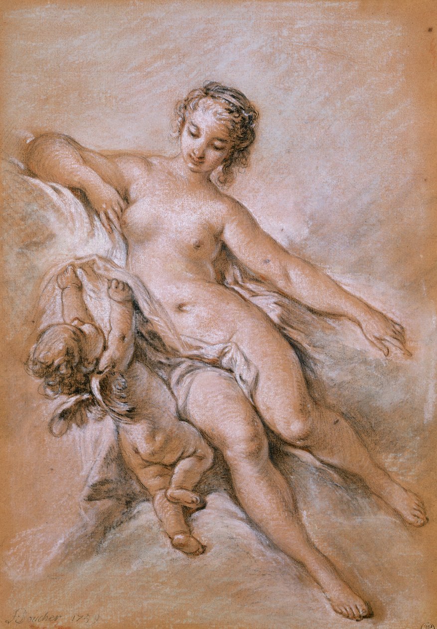 Venus en Cupido door François Boucher