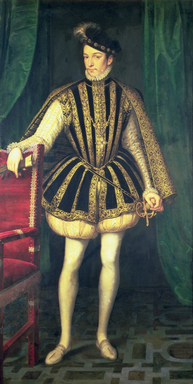 Koning Karel IX van Frankrijk (1550-74), c.1565 door François Clouet