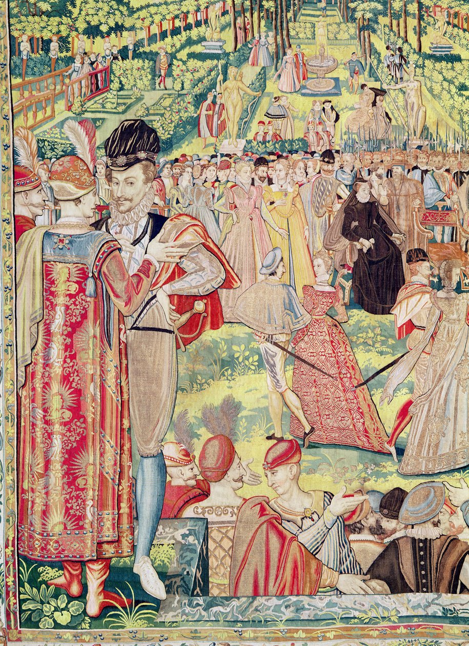 Hofbal in Parijs in 1573 ter ere van de Poolse Ambassadeurs in Aanwezigheid van Catherine de Medici en Henri III door François Quesnel