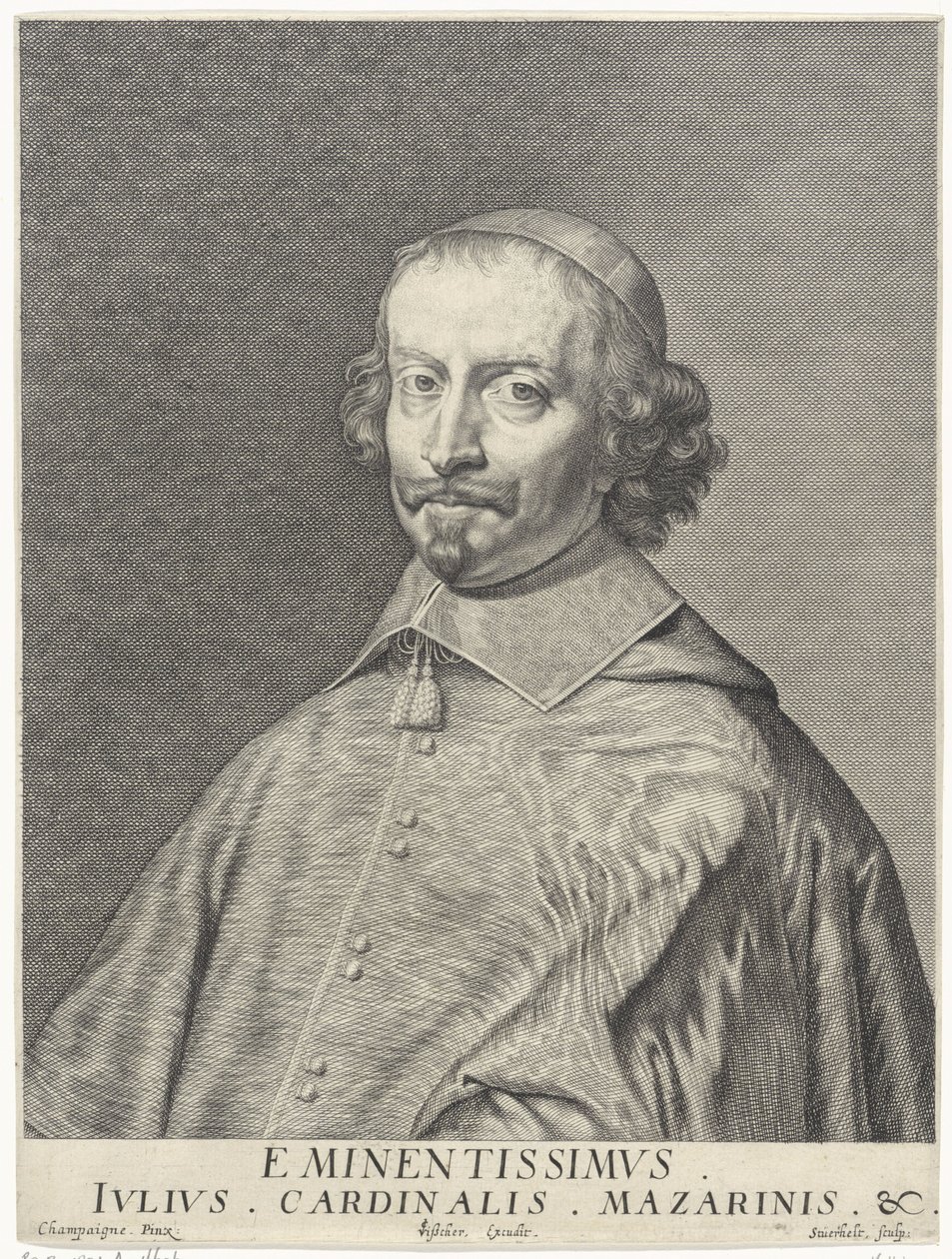 Portret van kardinaal Giulio Raimondo Mazarino (1602-1661) door François Stuerhelt