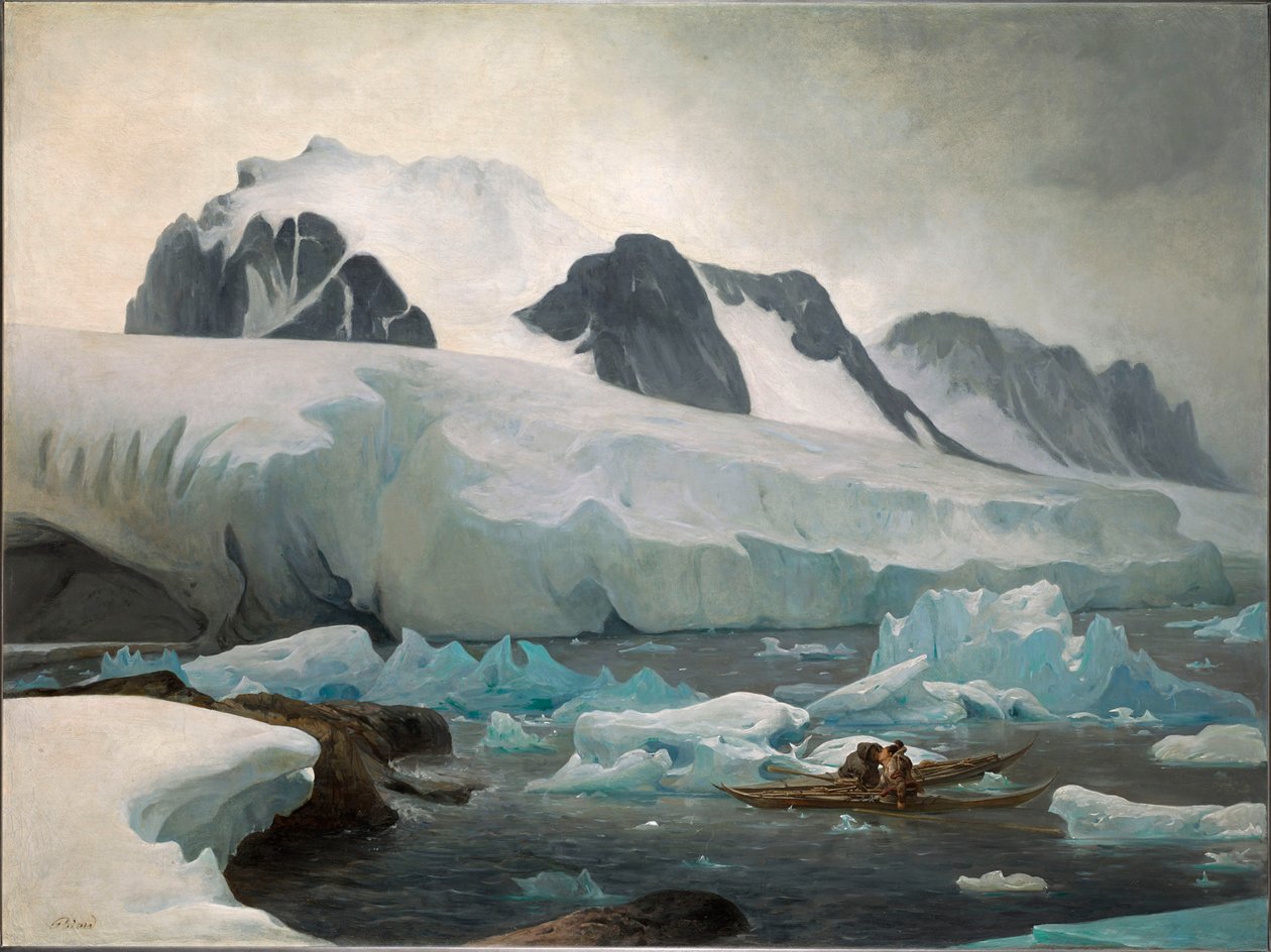 Eskimo-kajaks, de kus, 1842 door François August Biard