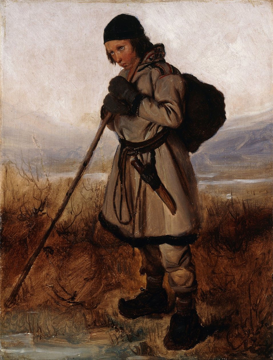 Frans:  Un Lapon Een Laplander door François Auguste Biard