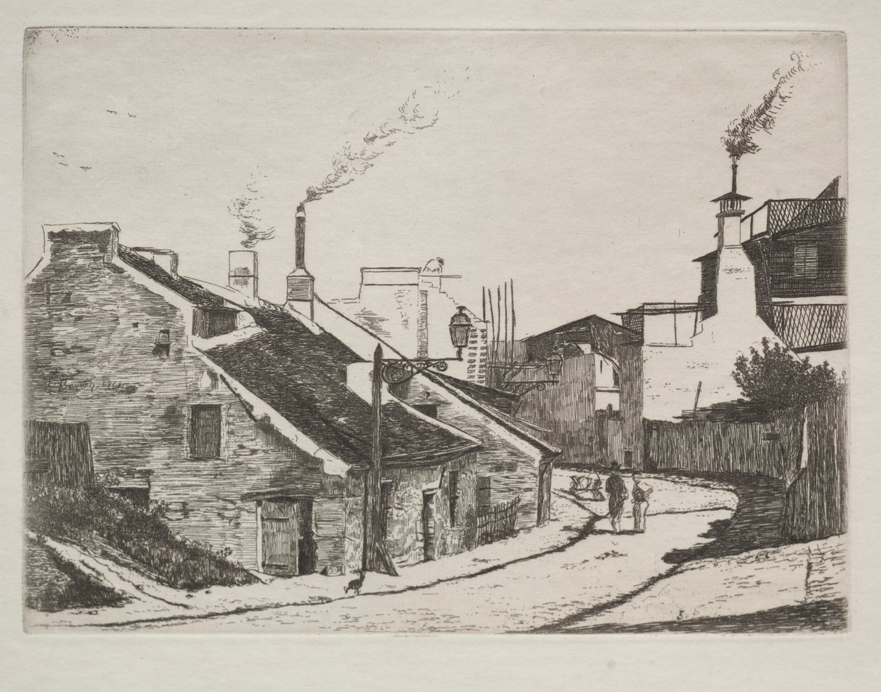 Landelijke Straat in Alouette, 1861 door François Bonvin